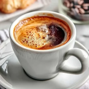how to make espresso hot cup with crema on kitchen counter
