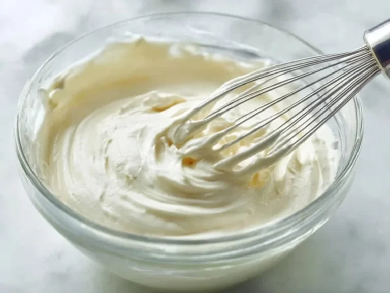 5-Minute Healthy Cream Cheese Frosting on a cake