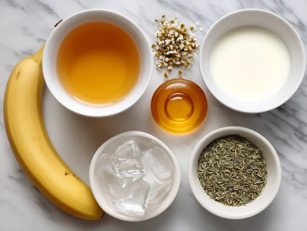 Banana Chamomile Tea Smoothie ingredients 