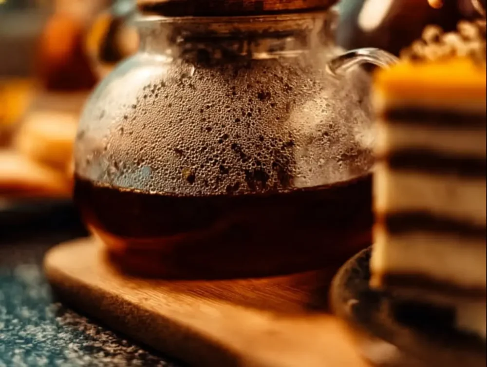 A cozy mug of Friendship Tea garnished with spices, perfect for sharing.