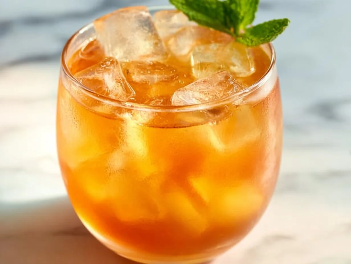 Refreshing iced turmeric green tea rich in anti-inflammatory properties