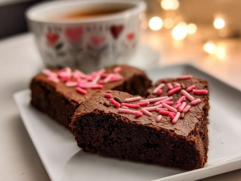 Heart Shaped Brownies - Coffee Recipes
