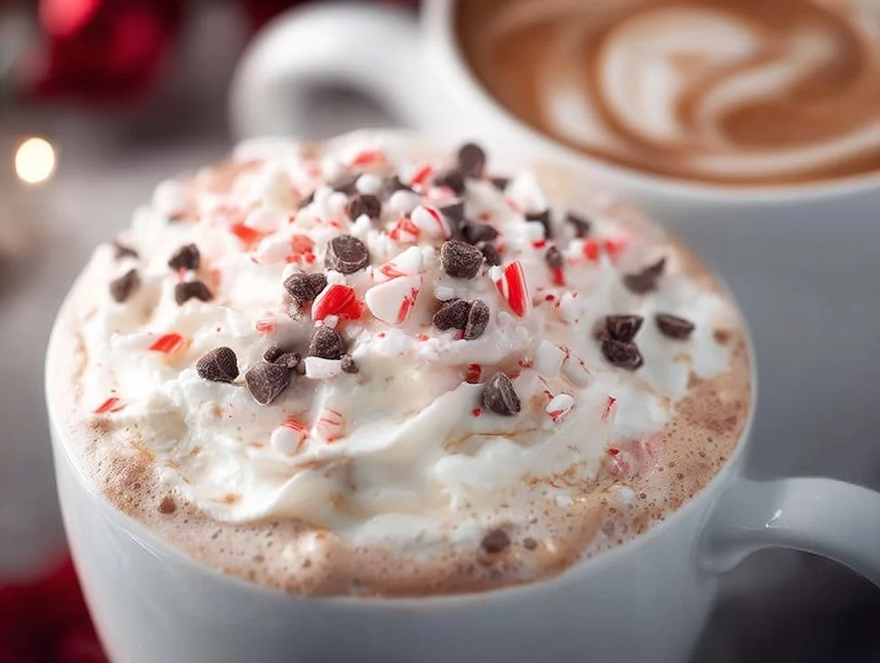 Healthy peppermint mocha recipe with natural ingredients