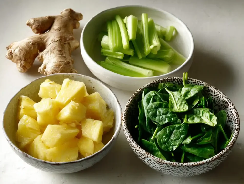 ingredients for green juice