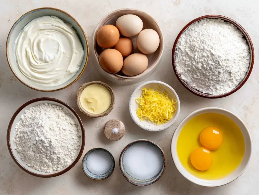 Greek yogurt cake ingredients