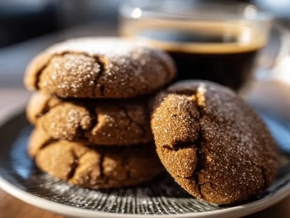 molasses cookies served