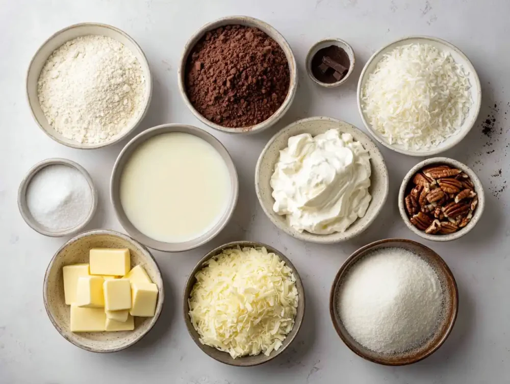 no-bake German chocolate pie ingredients
