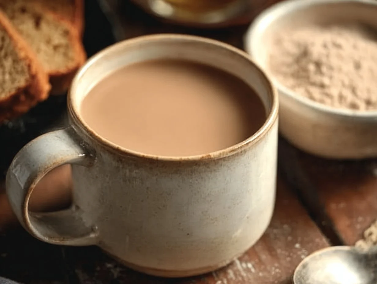 Variety of tea mix ingredients including herbs and spices in a bowl.