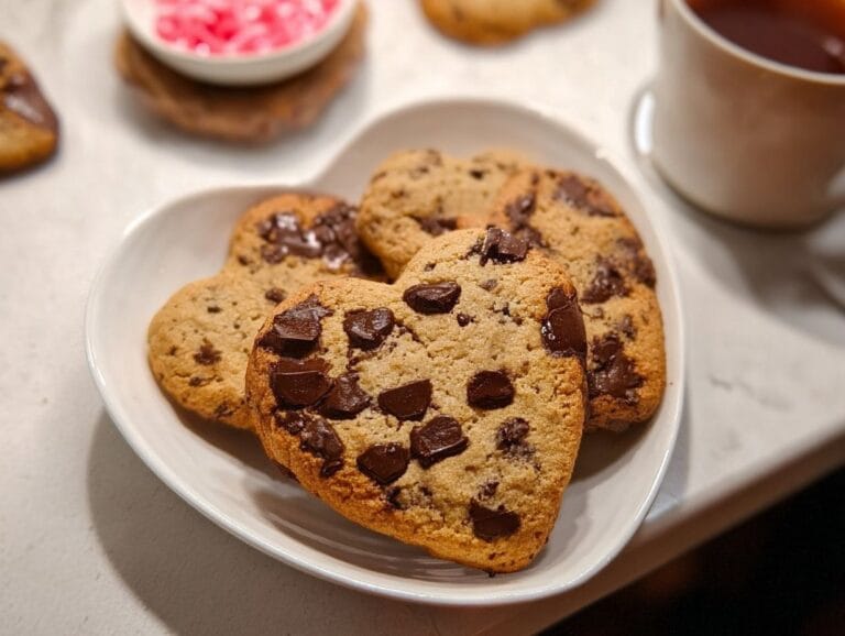 Heart-Shaped Chocolate Chip Cookies - Coffee Recipes