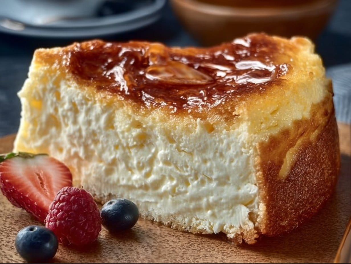 Creamy Yogurt Cake, A Healthy Dessert made with Yogurt, Eggs, and Honey.