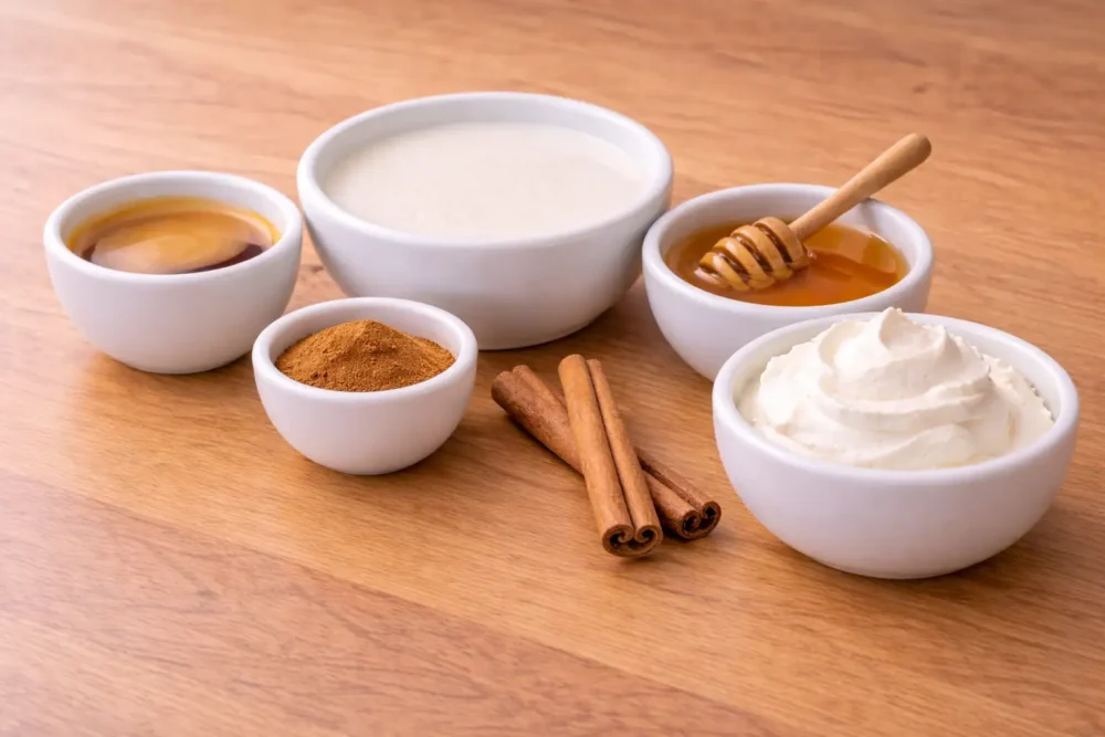 Honey Bun Latte ingredients