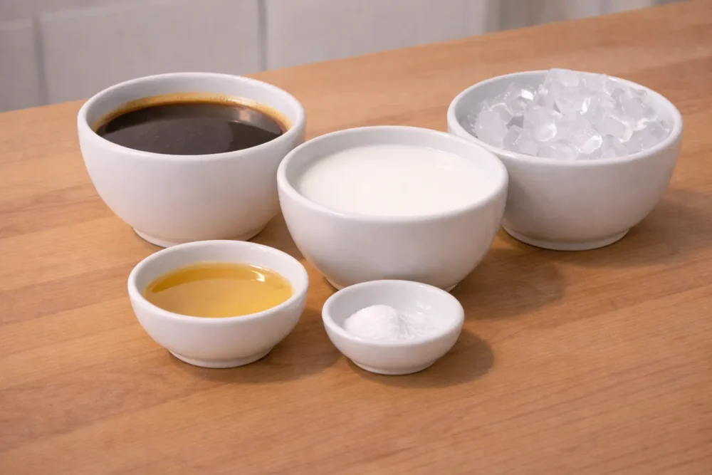 Iced Vanilla Rosemary Latte ingredients