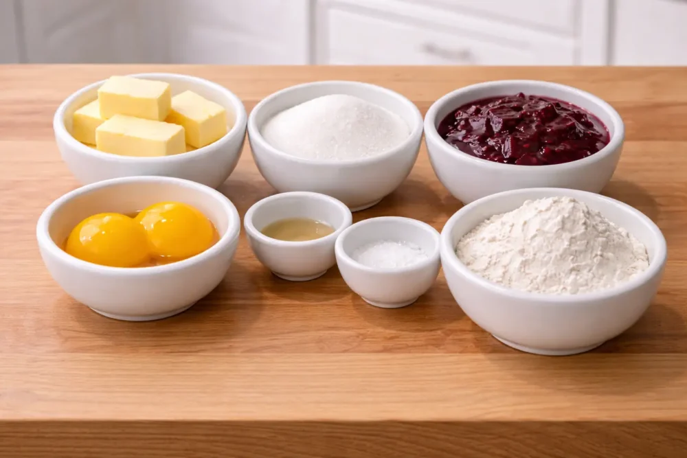 Jam Heart Cookies ingredients