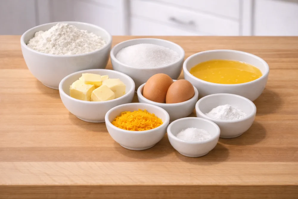Orange Loaf Cake ingredients