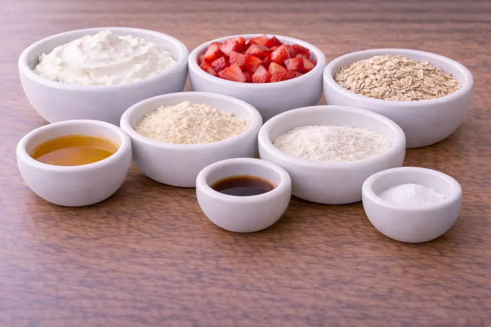 Strawberry Cheesecake Protein Balls ingredients