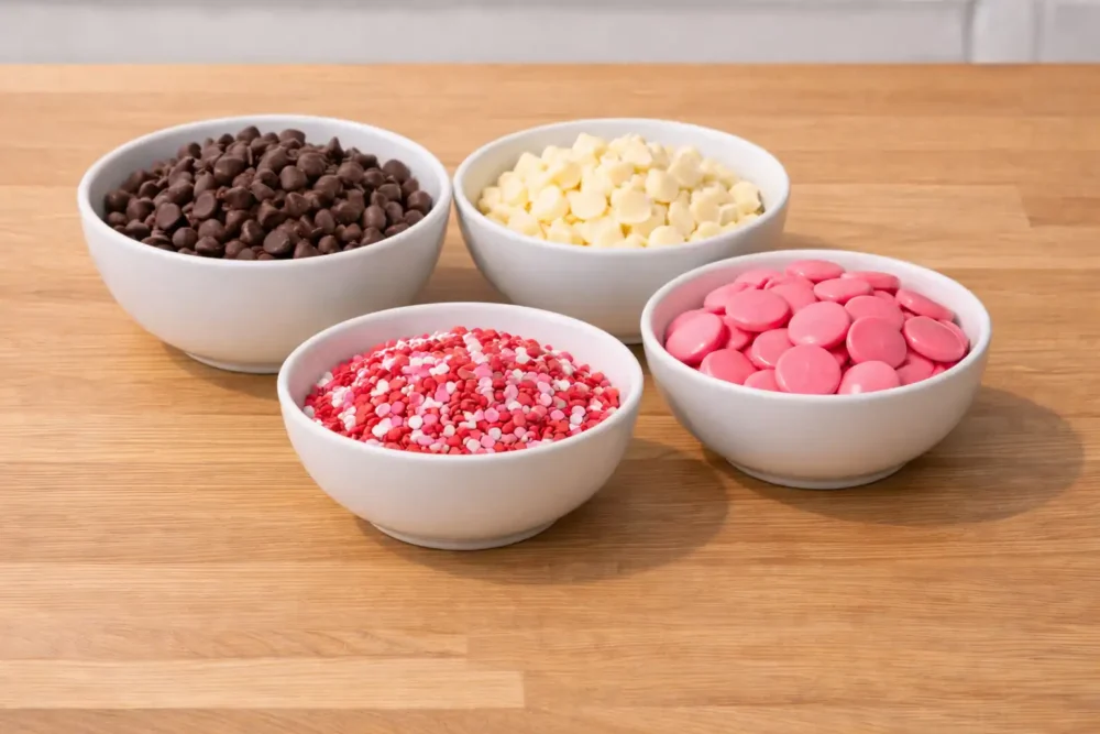 Valentine's Day Bark ingredients