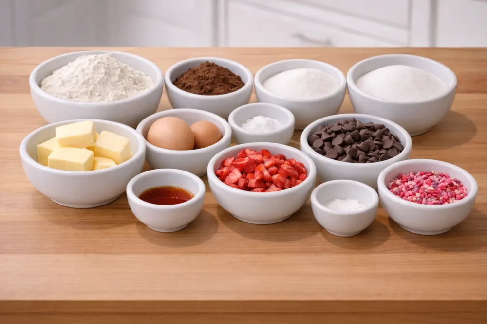 chocolate covered strawberry cookies ingredients