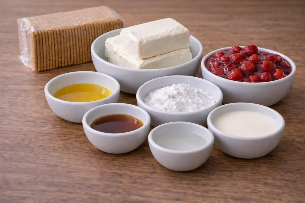 Cherry Cheesecake Trifle ingredients