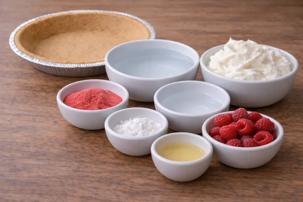 Raspberry Jello Cream Pie ingredients