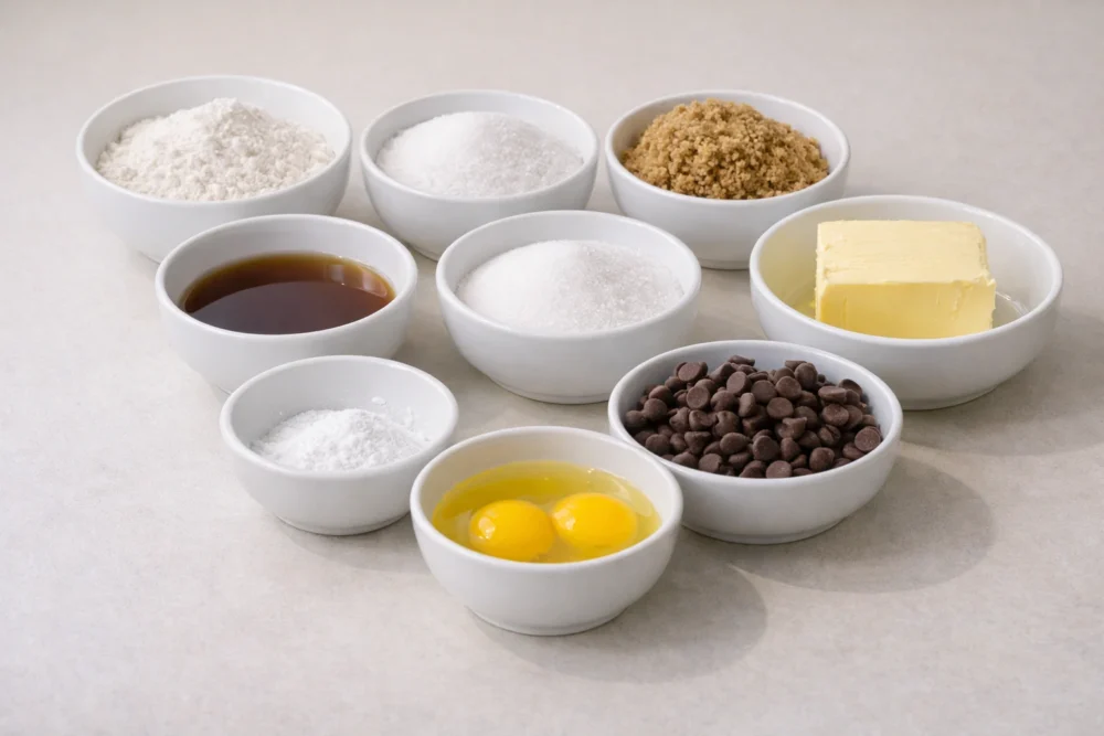 chocolate chip cookies ingredients