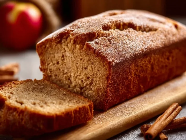 Homemade Cinnamon Applesauce Bread with a warm cinnamon aroma.
