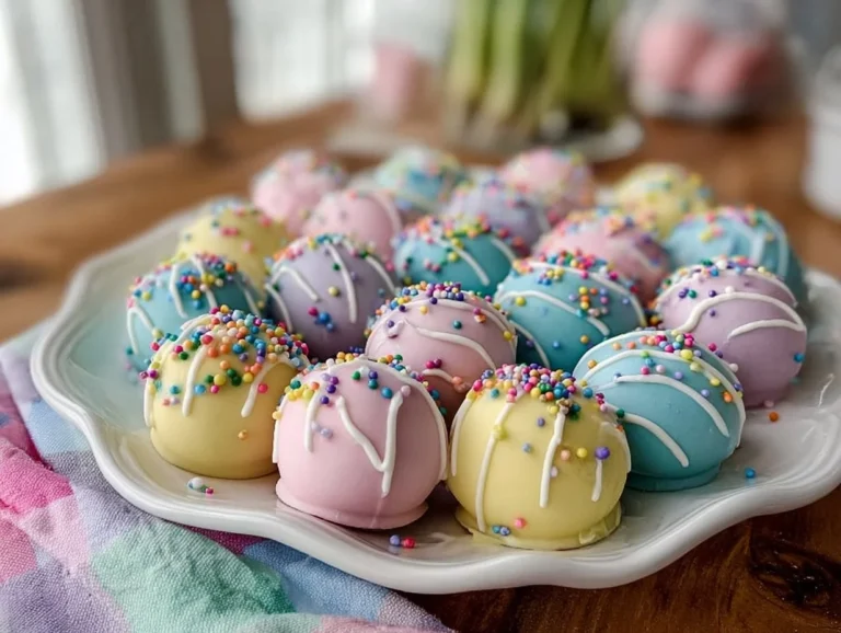 Easter Egg Oreo Balls decorated for the holiday season