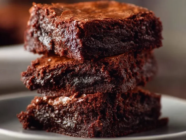 Deliciously moist sourdough brownies made with sourdough discard