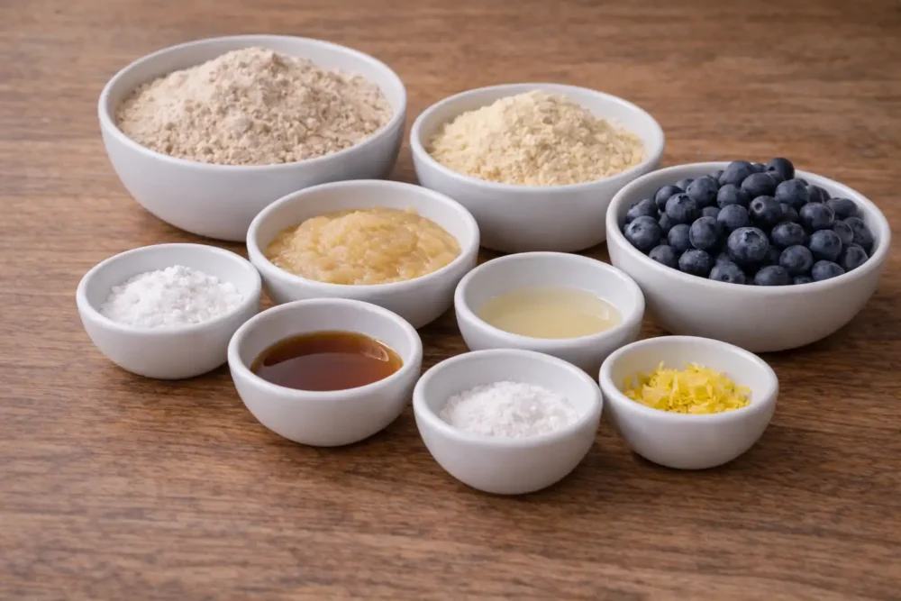 lemon blueberry muffins ingredients