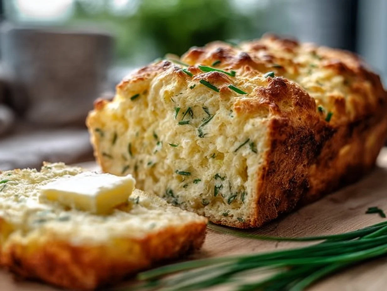 Delicious 2-Ingredient Cottage Cheese Bread fresh out of the oven