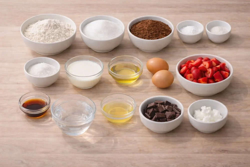 Strawberry Chocolate Shell Cake