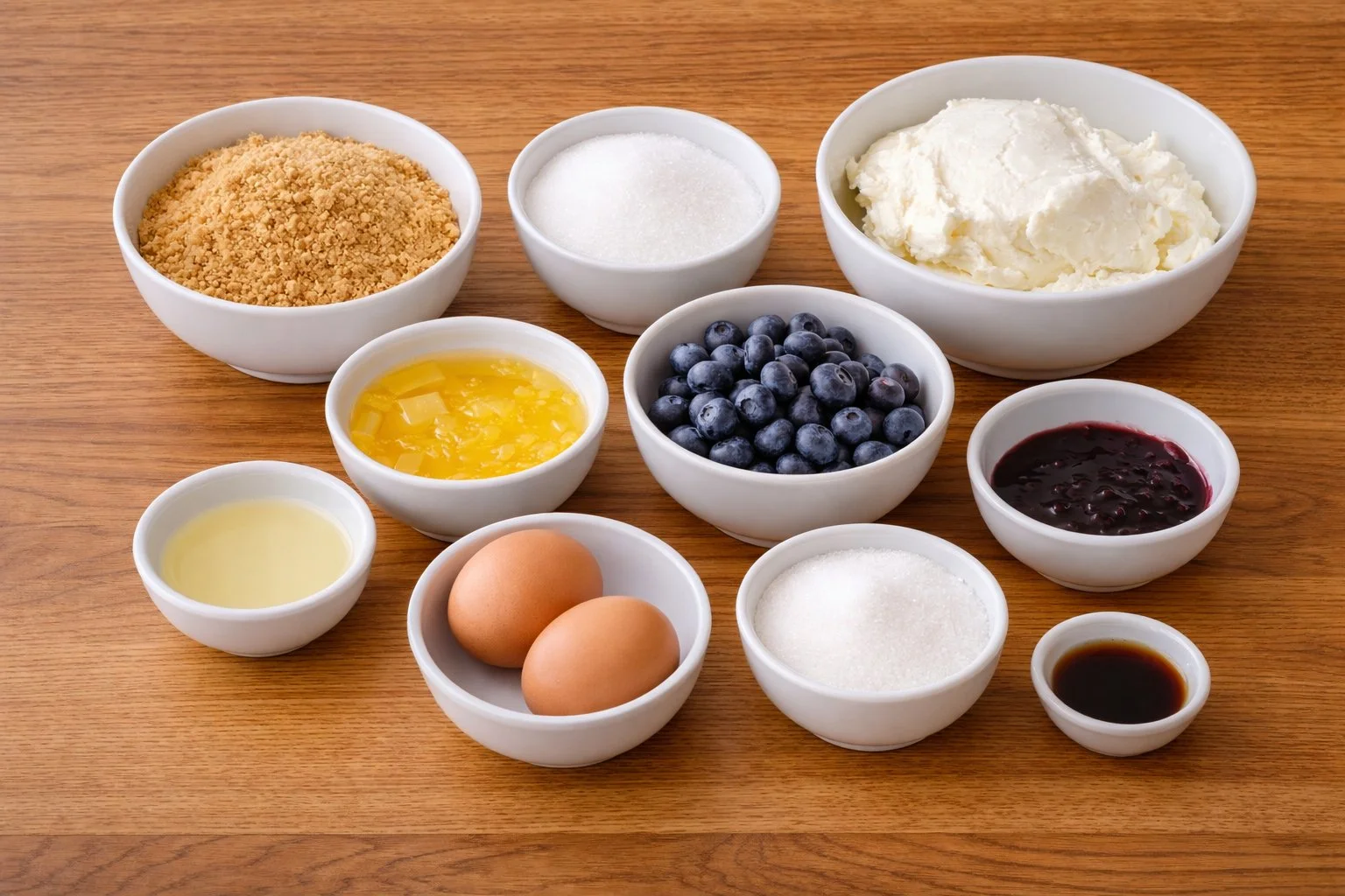 Mini Lemon Blueberry Cheesecakes