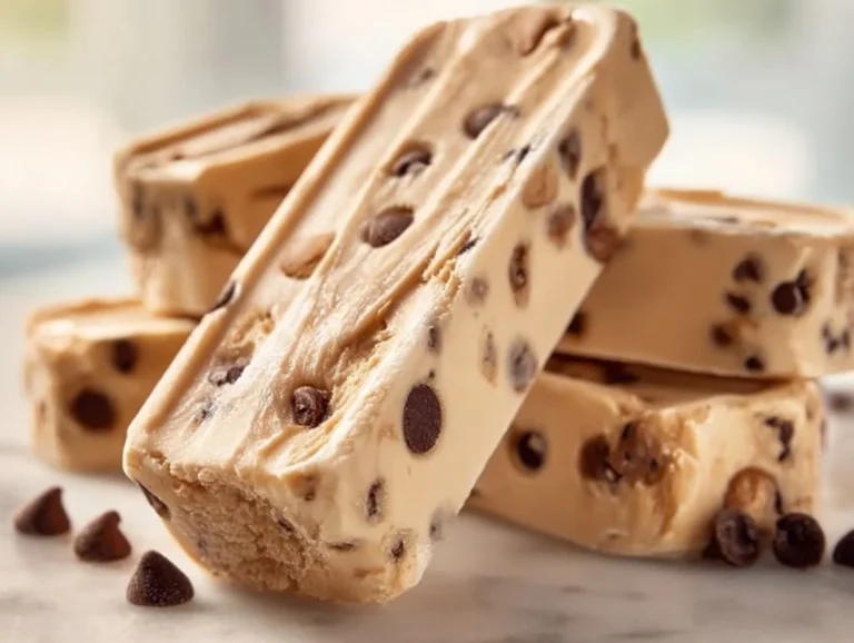 Delicious homemade peanut butter frozen yogurt bars on a serving plate