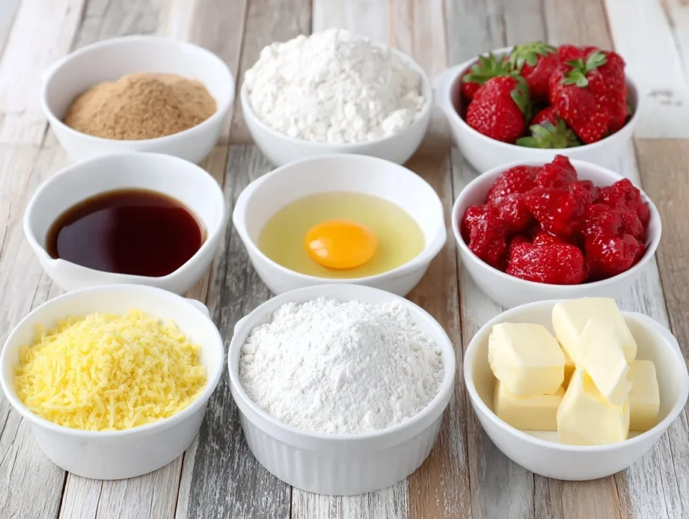 strawberry lemon blondies