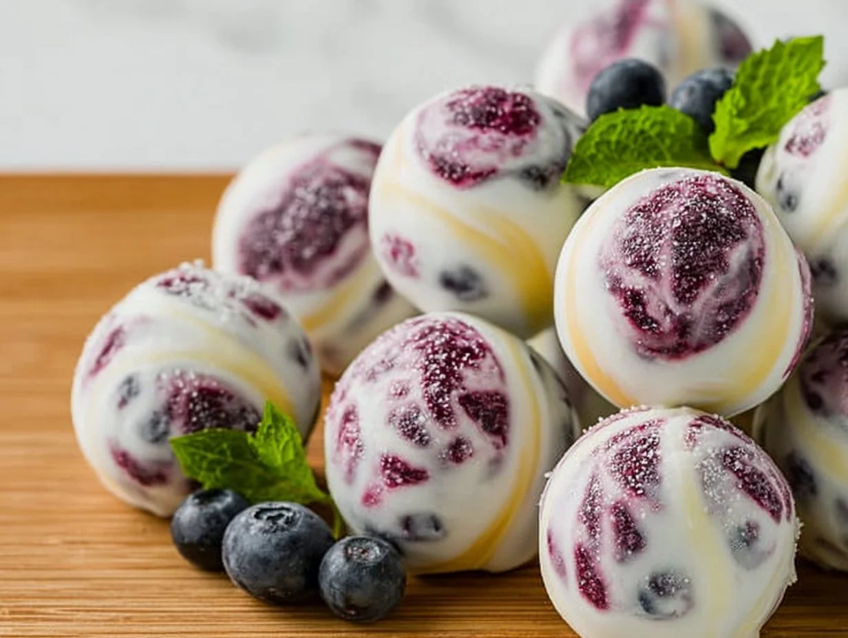 Blueberry Greek Yogurt Bites | Healthy Morning Bites Snack