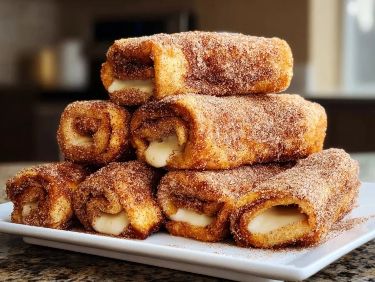 Cinnamon Sugar French Toast Roll-Ups served on a plate with syrup