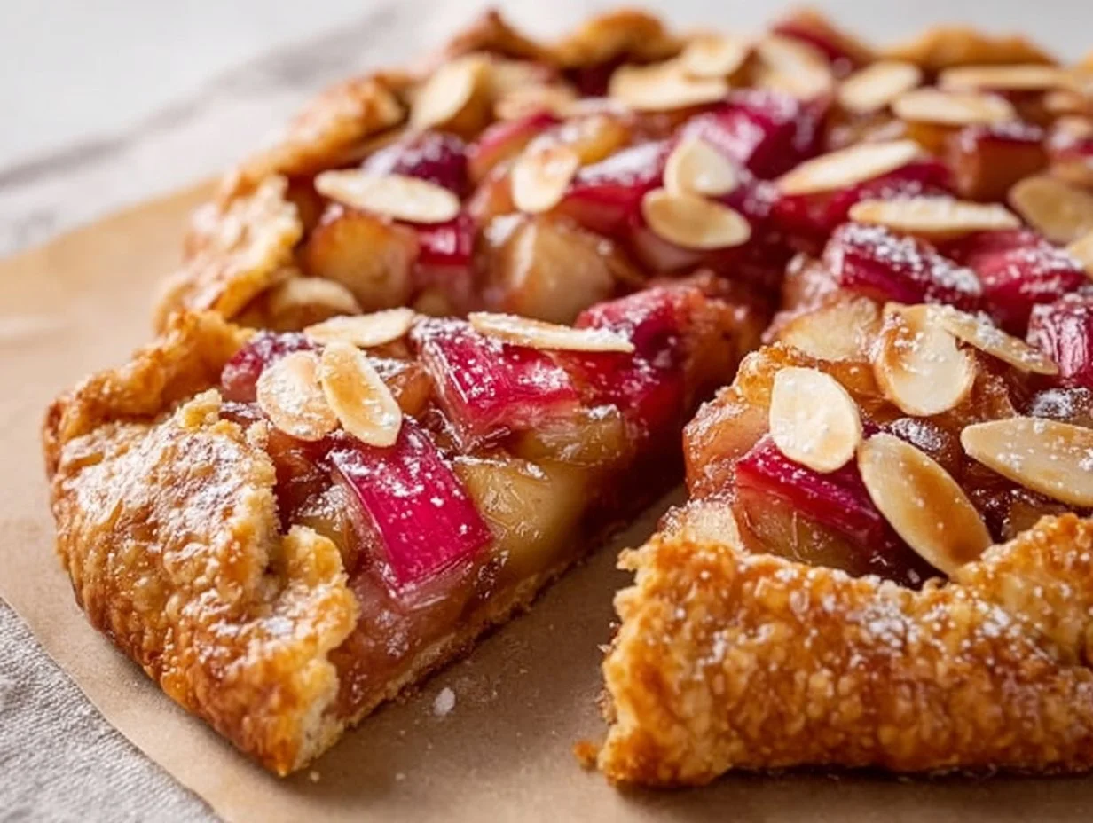 Classic Rhubarb Almond Galette