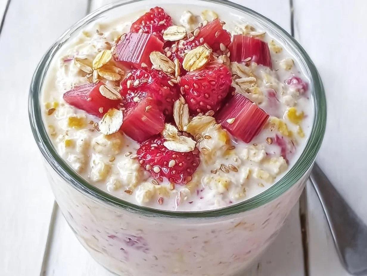 Creamy Rhubarb Overnight Oats