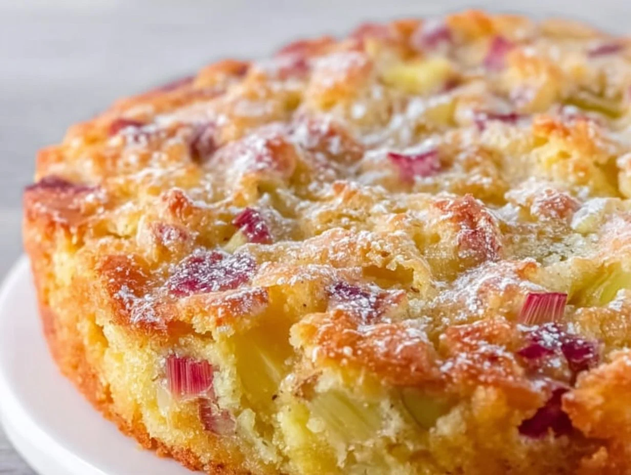 Delicious Norwegian Rhubarb Cake Recipe