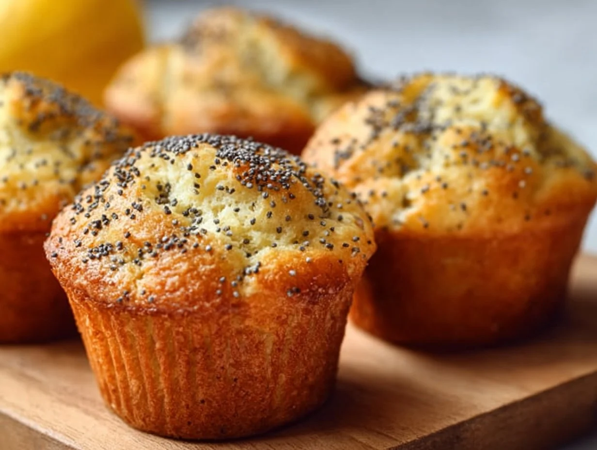 Easy Lemon Poppyseed Muffins