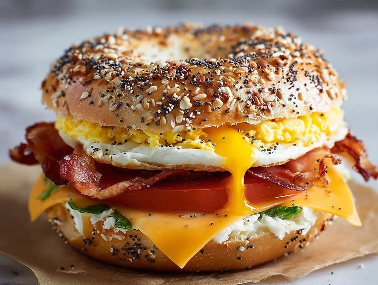 Everything Bagel Breakfast Sandwich