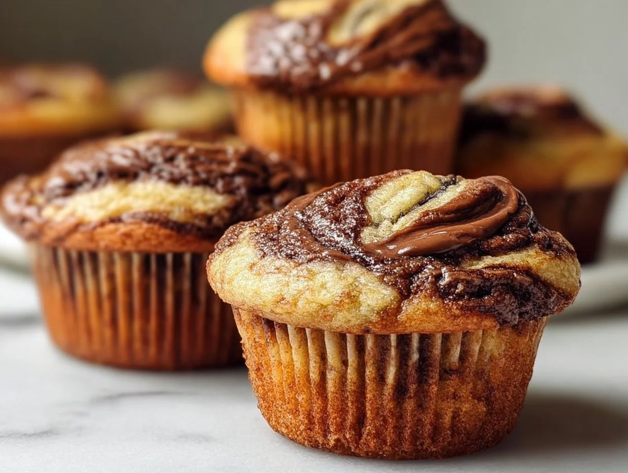 Nutella Banana Swirl Muffins