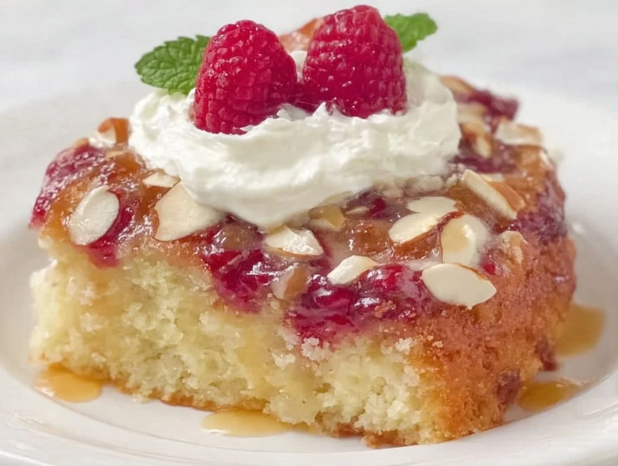 Raspberry Almond Ricotta Cake