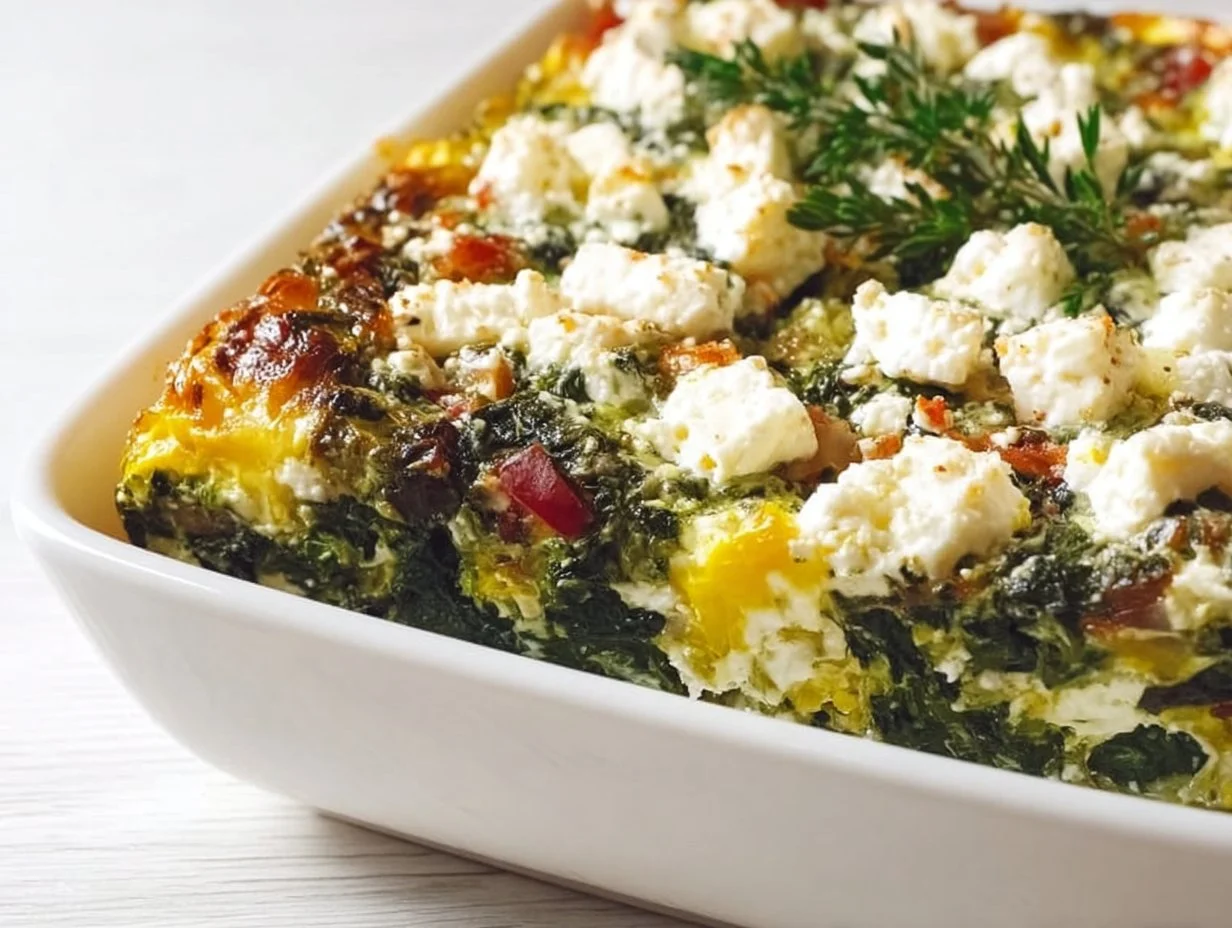 Spinach Casserole with Feta Cheese 🌿🧀