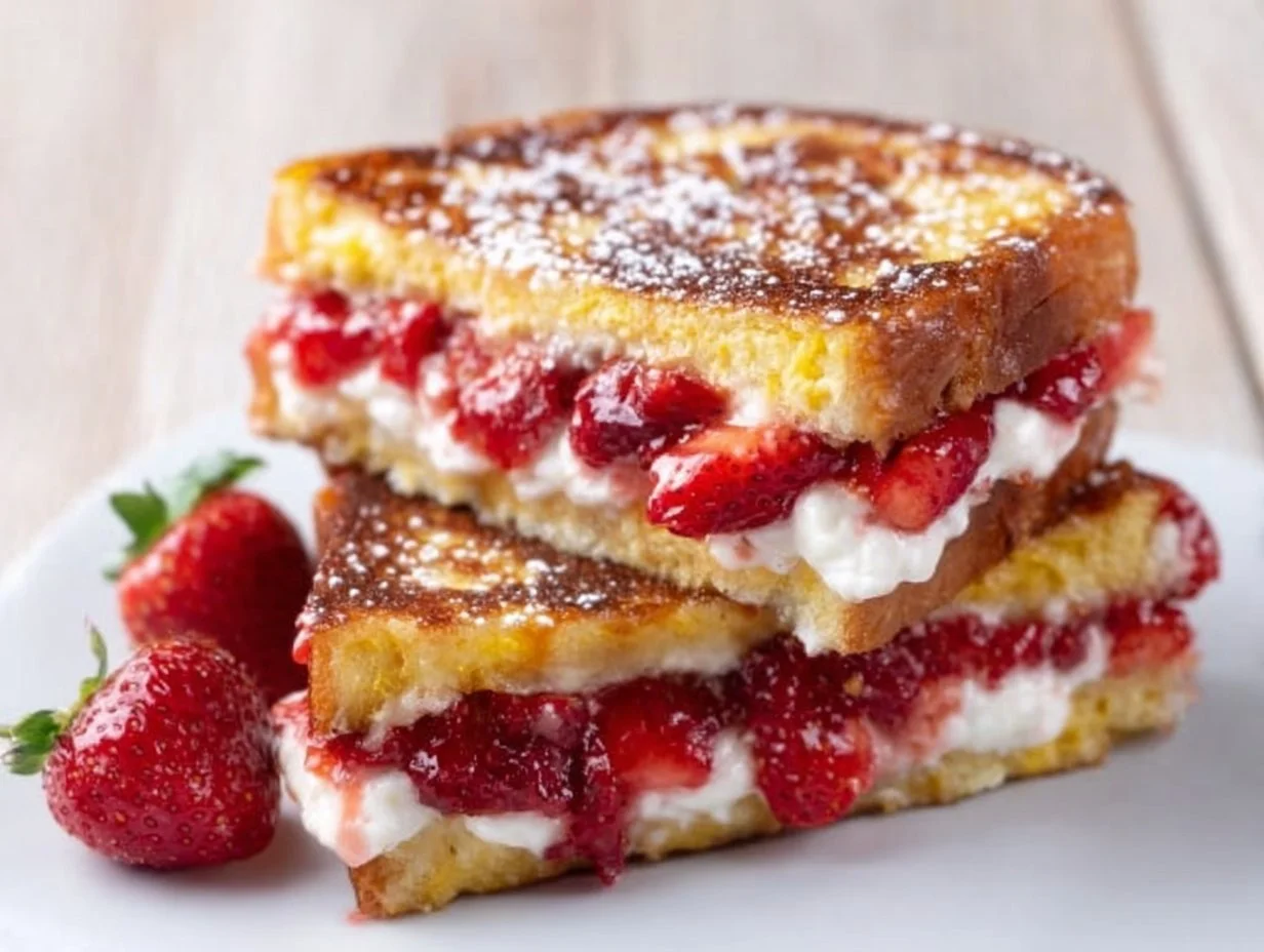 Strawberry Cream Cheese Stuffed French Toast