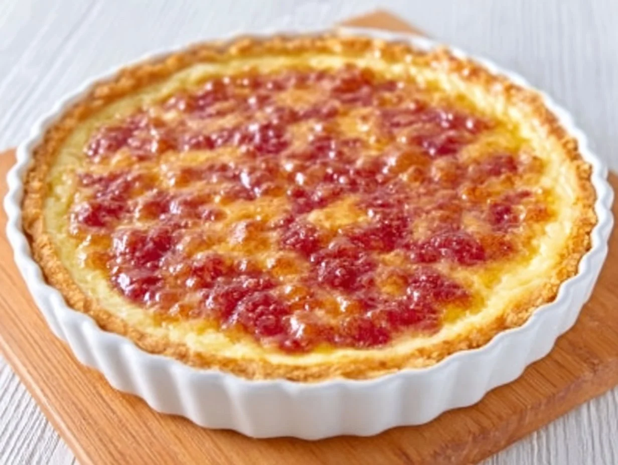 Sweet Rhubarb Custard Tart